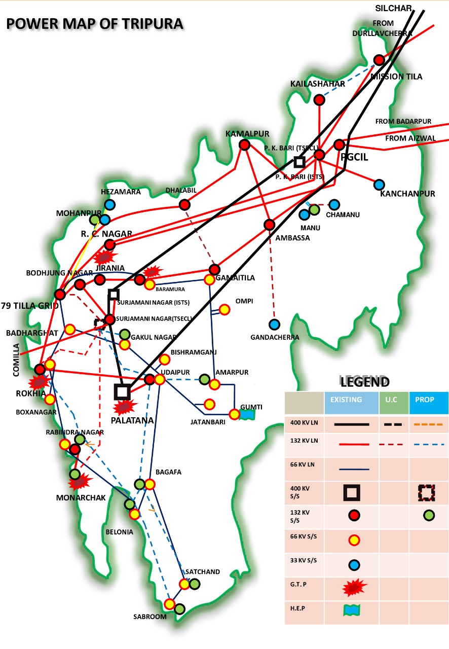 Tripura Power Map